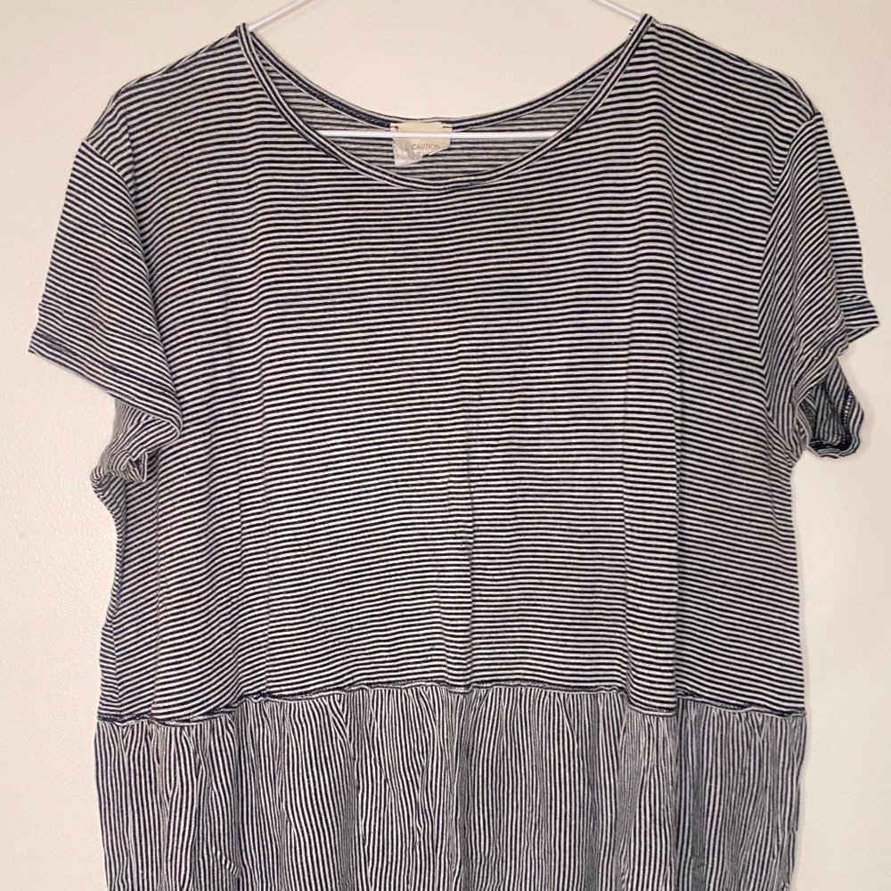 cute striped peplum shirt